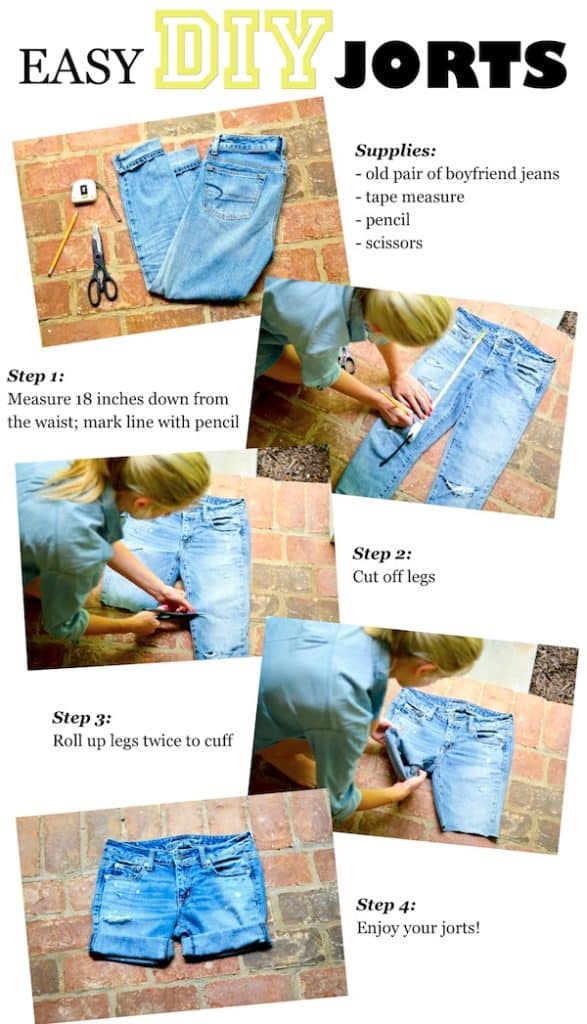 DIY Easy Cutoff Shorts - Katie's Bliss