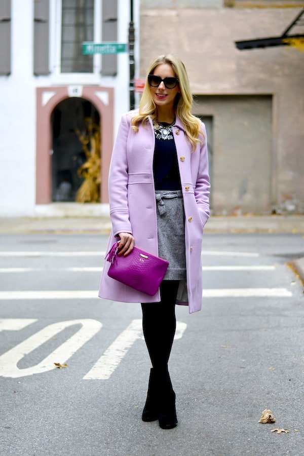 J crew purple on sale coat