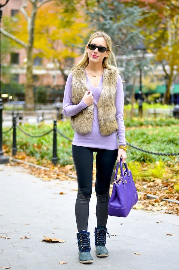 purple sperry boots