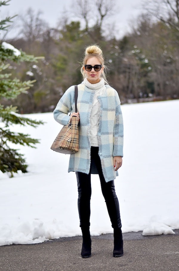 JOA Plaid Cardigan Coat Katie s Bliss