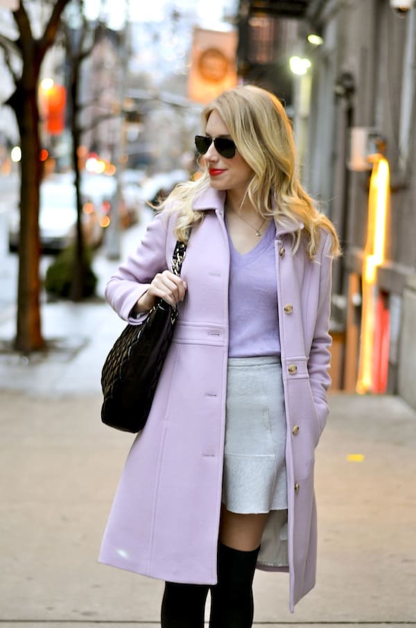 J crew purple clearance coat