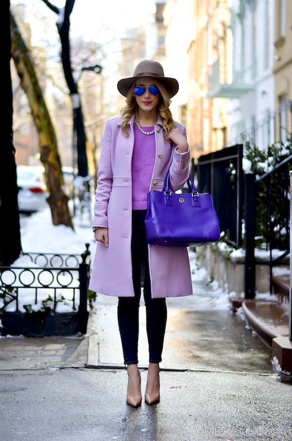 J crew purple on sale coat