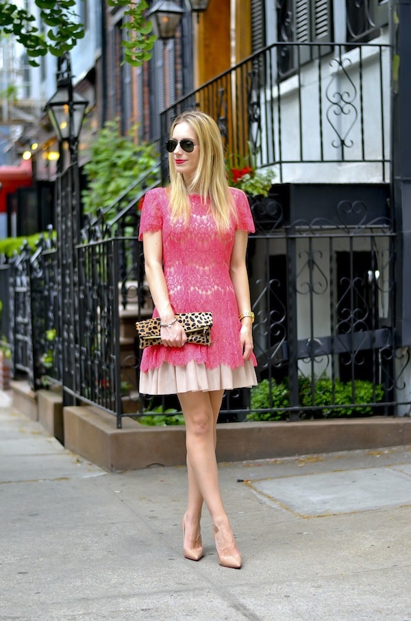 Styling A Pink Lace Pencil Skirt - Katie's Bliss