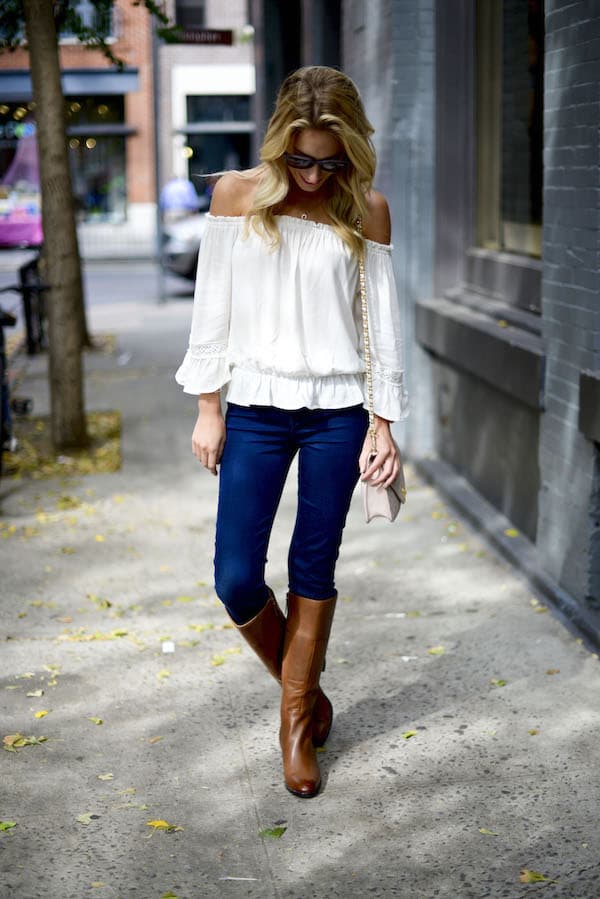 White Off The Shoulder Top