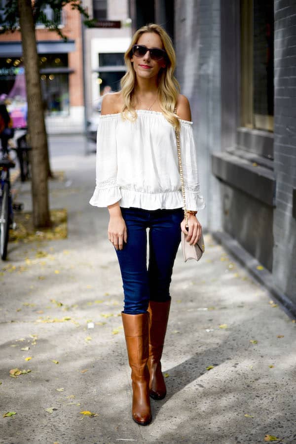 White Off The Shoulder Top