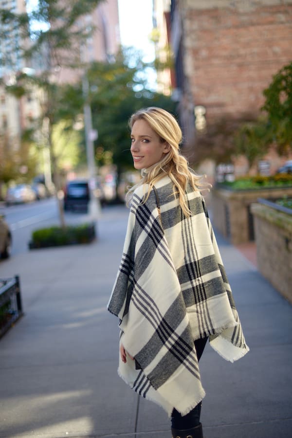 Plaid Poncho