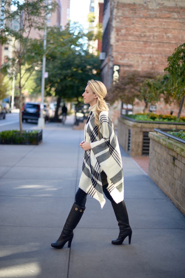 Plaid Poncho