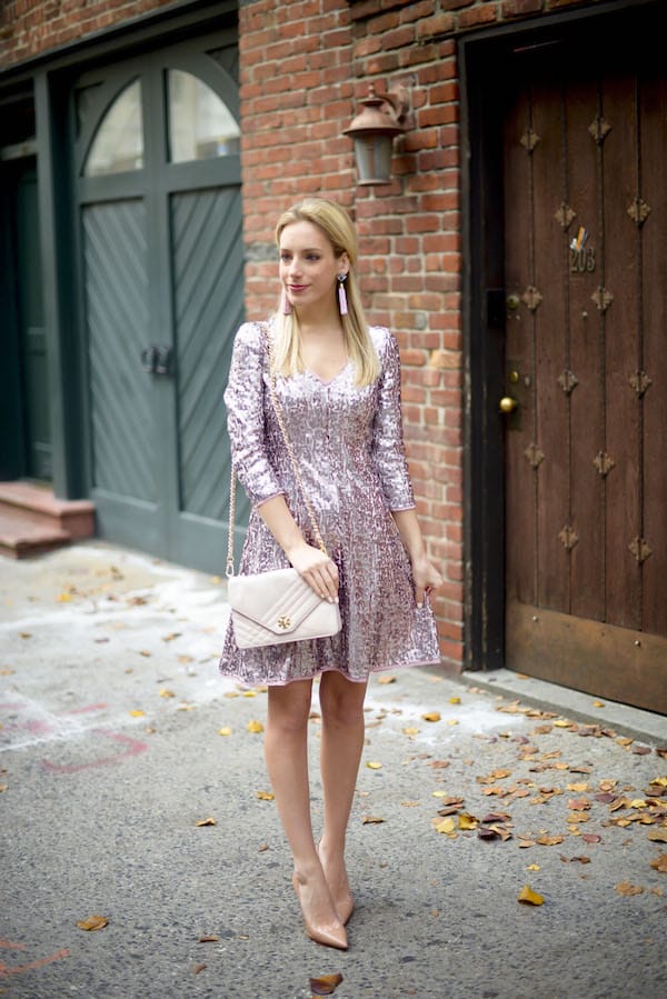 Eliza J Pink Sequin Dress