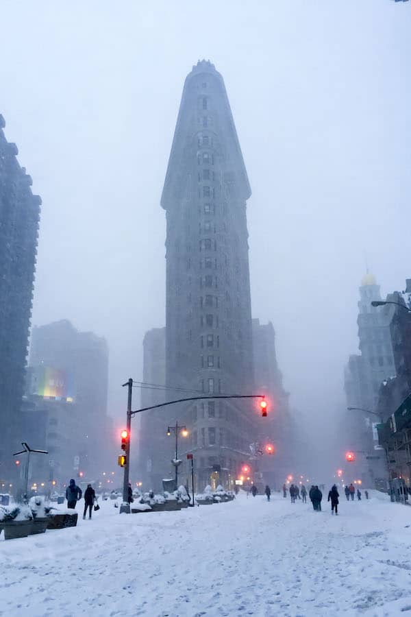 Flatiron Building Snowstorm