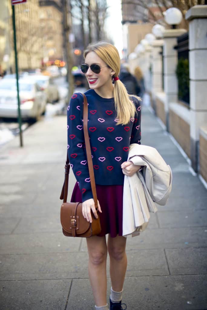 Topshop Heart Print Sweater - Katie's Bliss