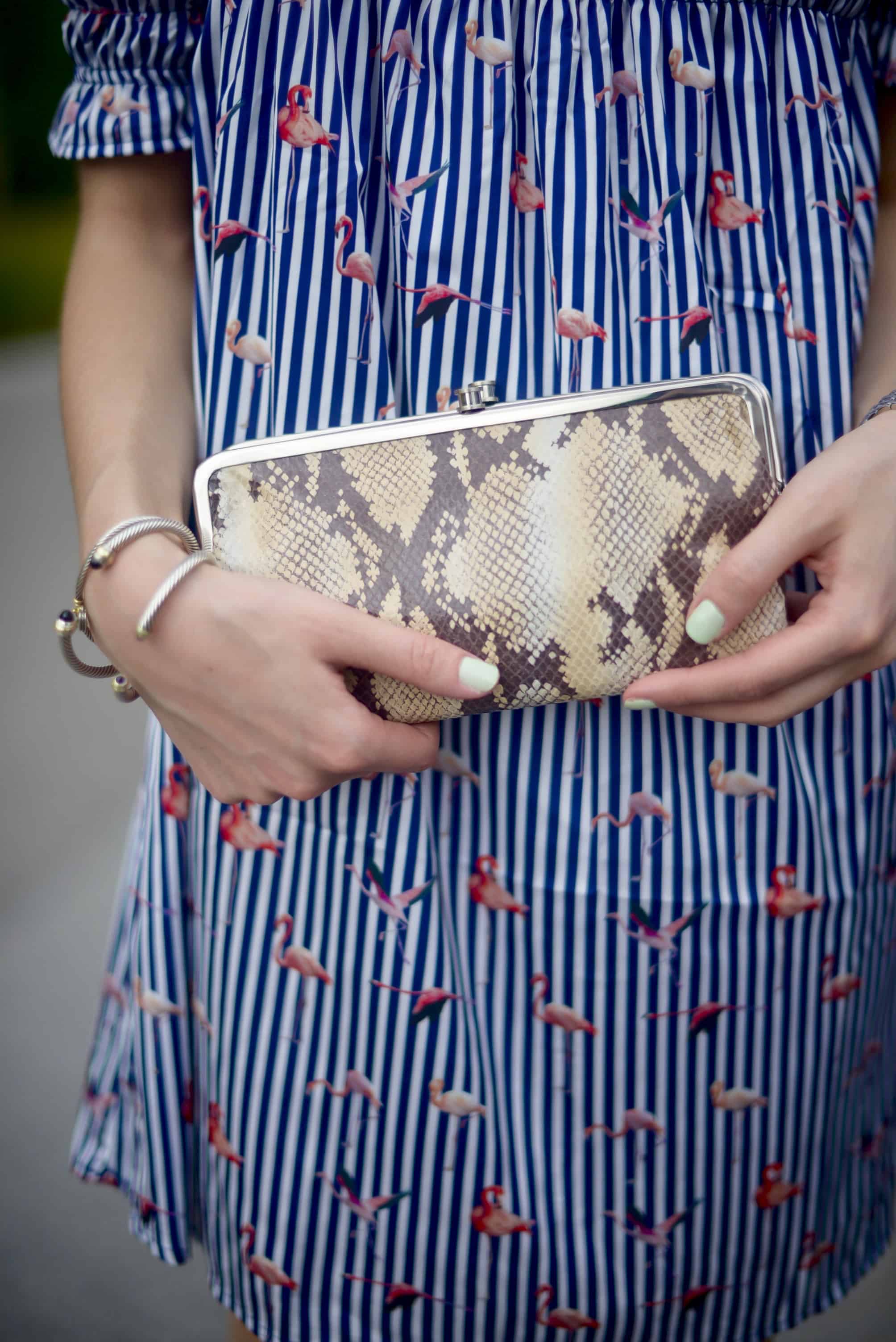 Hobo Snake Skin Print Wallet