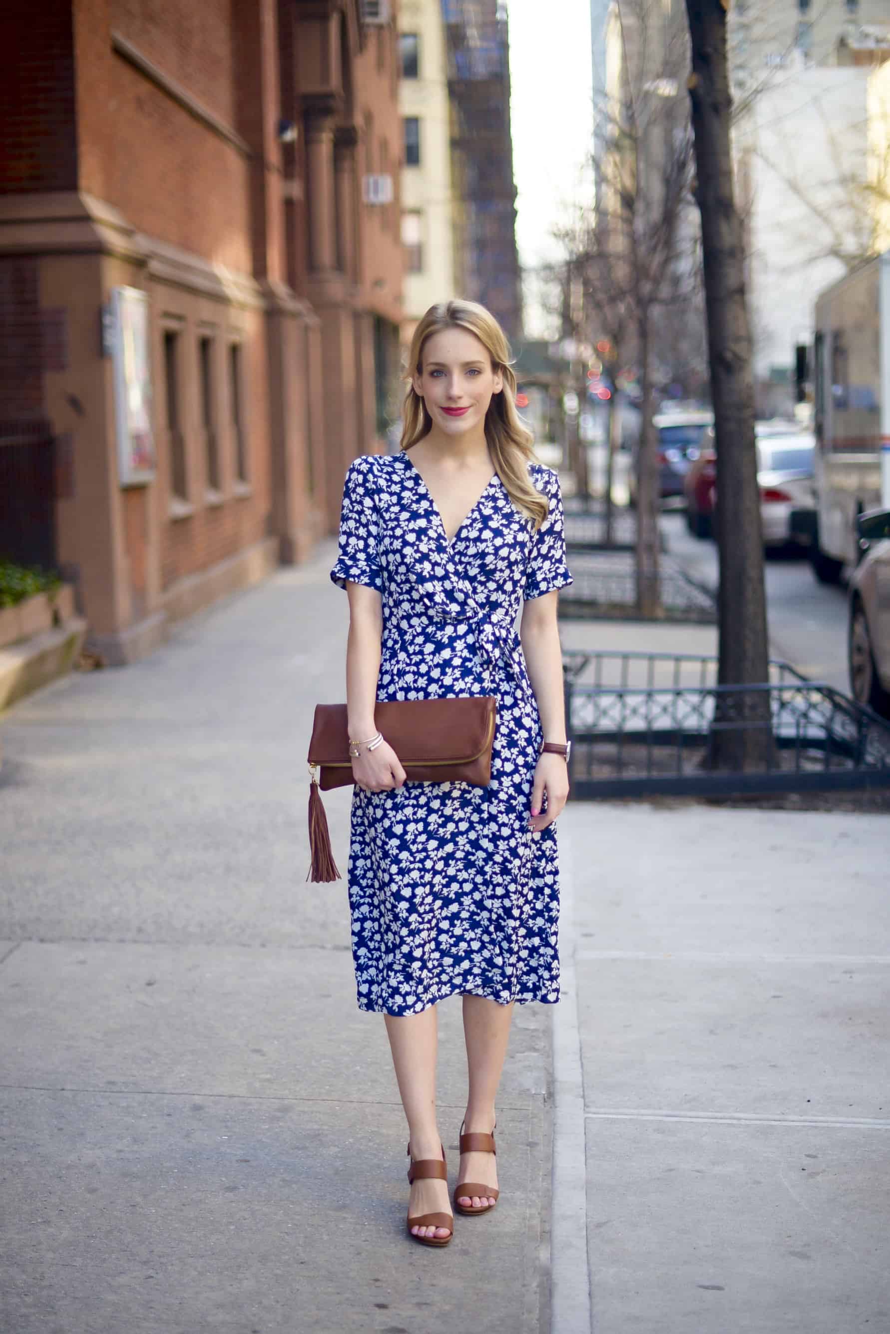 floral midi dress outfit