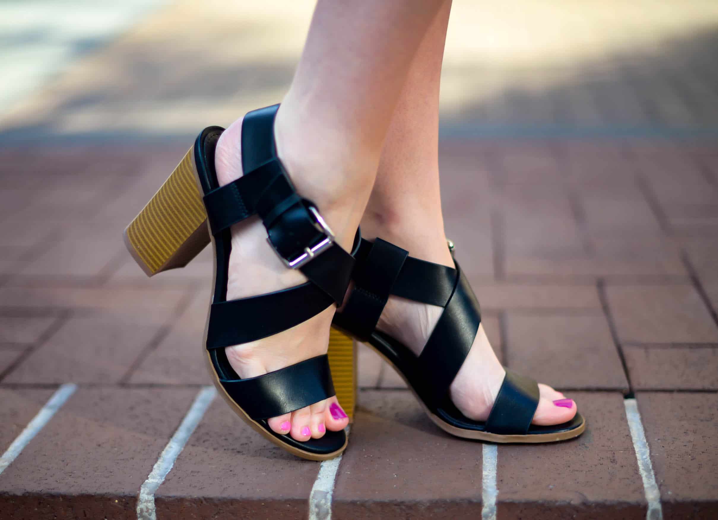 Payless Black Heeled Sandals