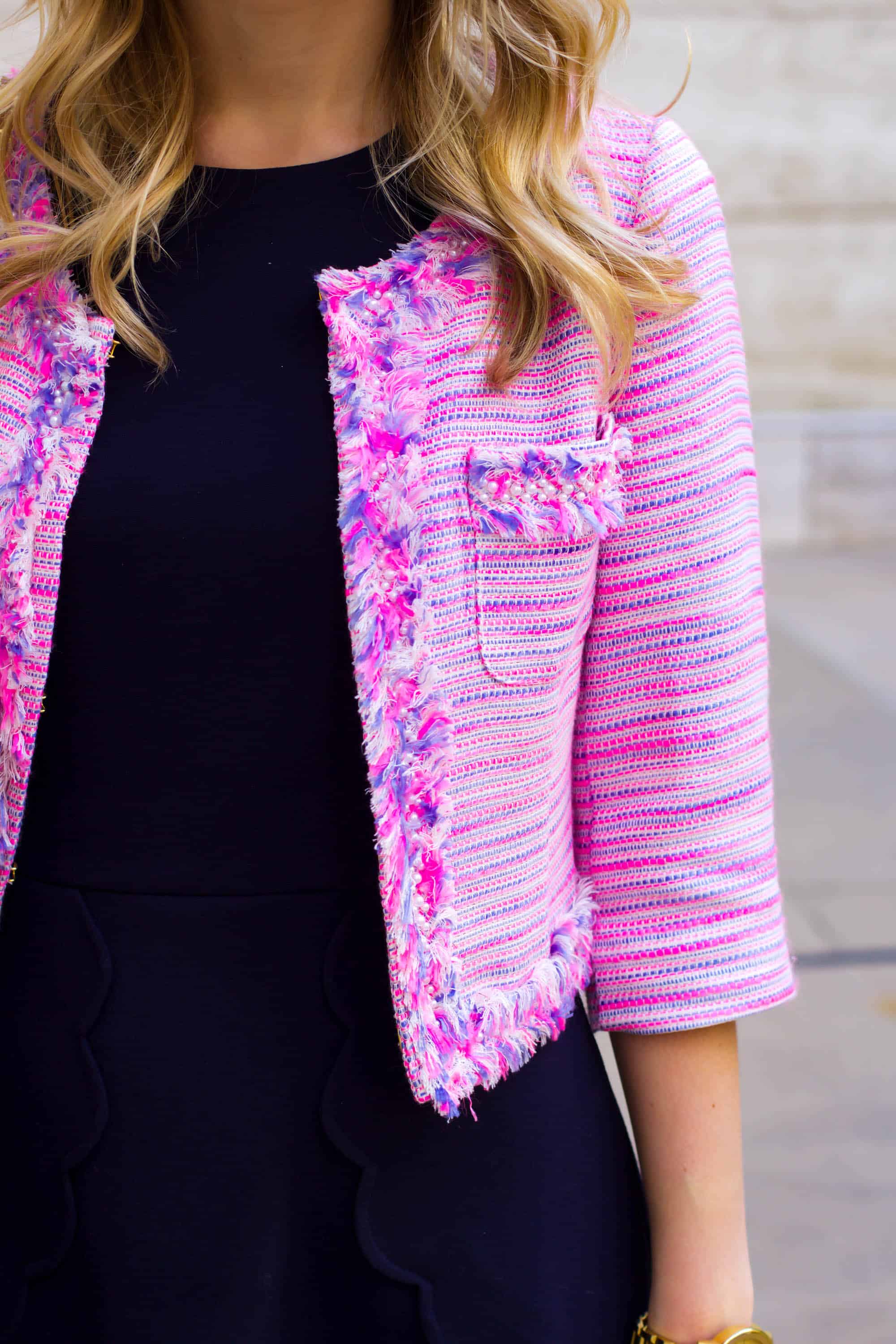 Pink Tweed Blazer