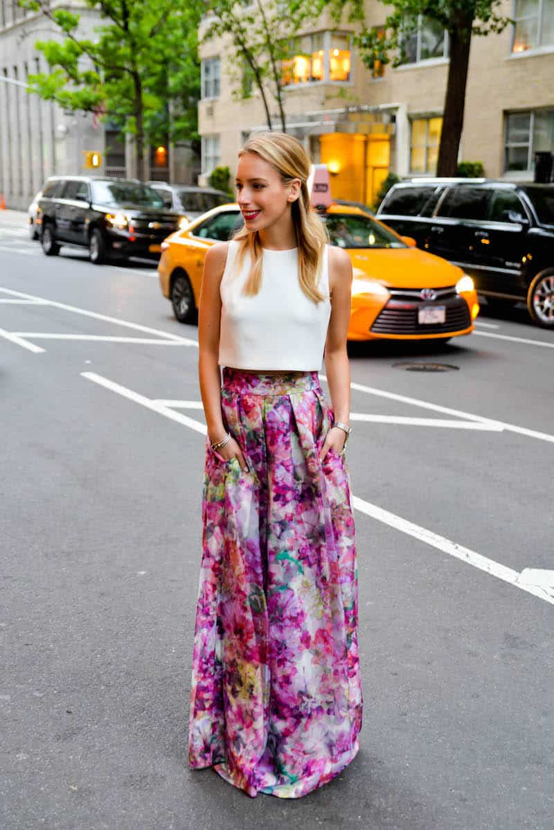 Eliza J Floral Print Ball Skirt