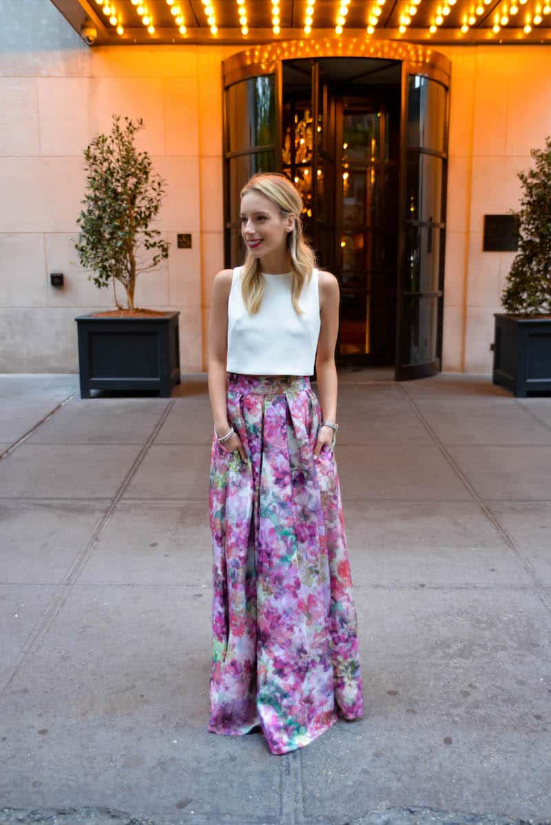 Eliza J Floral Print Ball Skirt