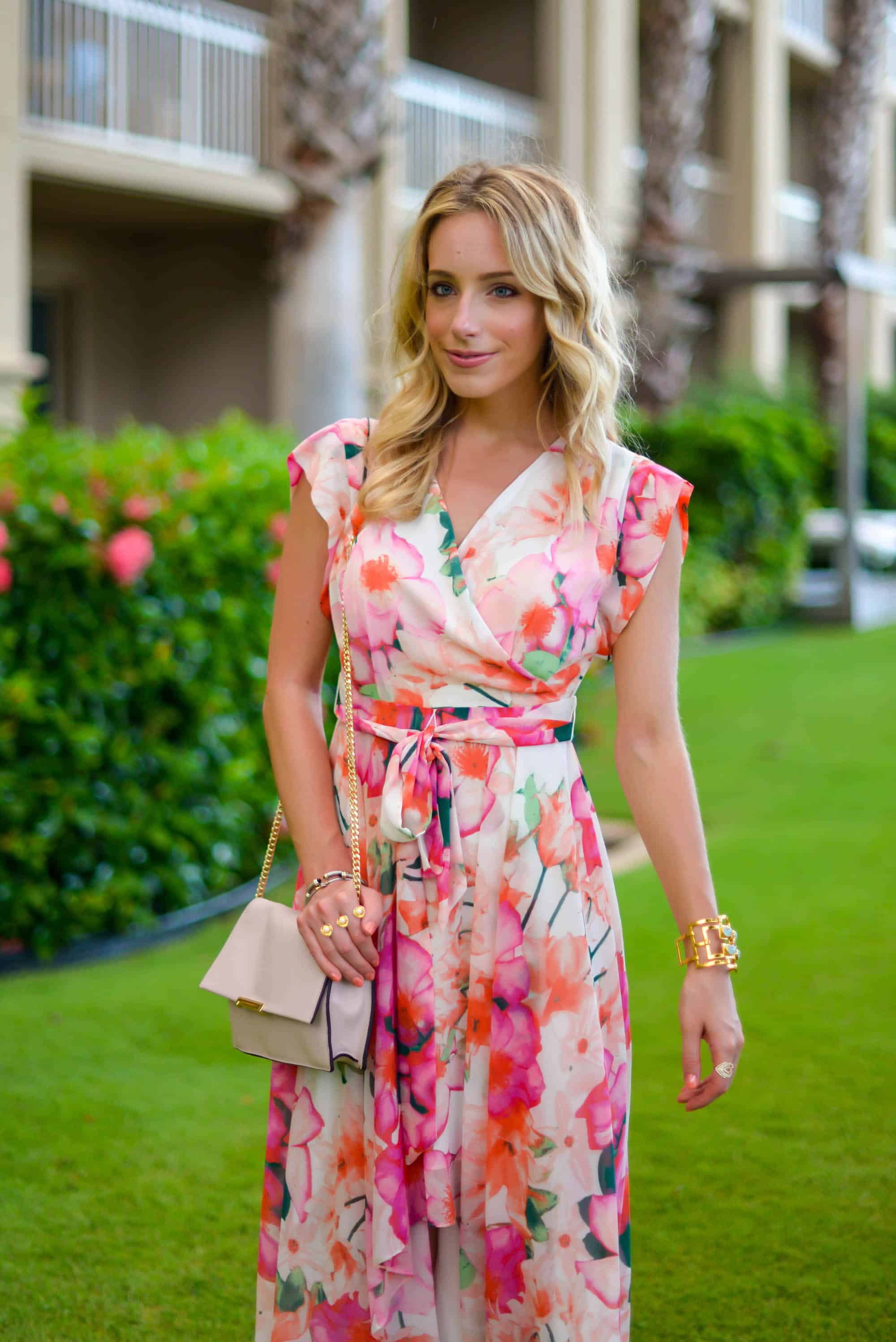 Eliza J High Low Floral Dress