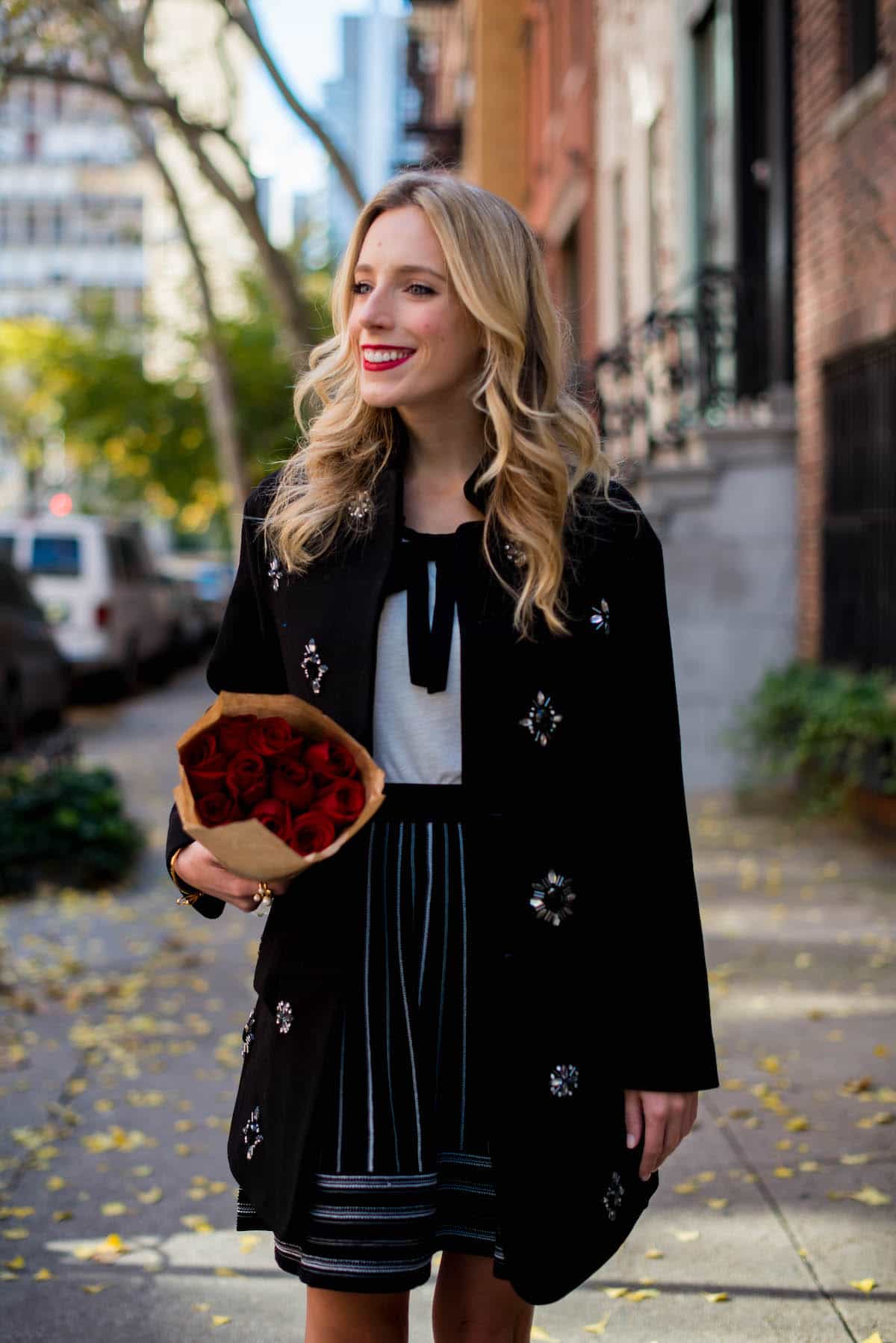 Kate Spade Black Embellished Coat