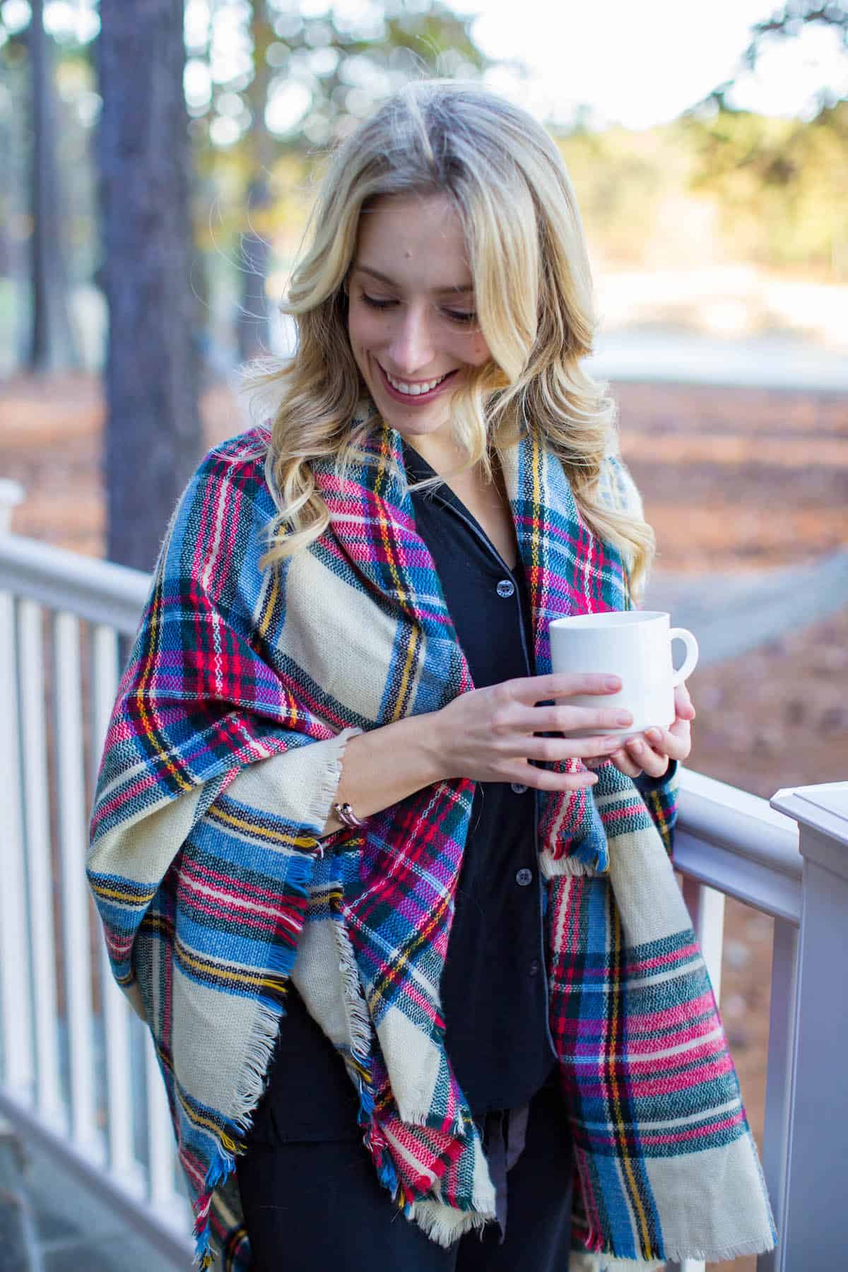 Plaid Blanket Scarf