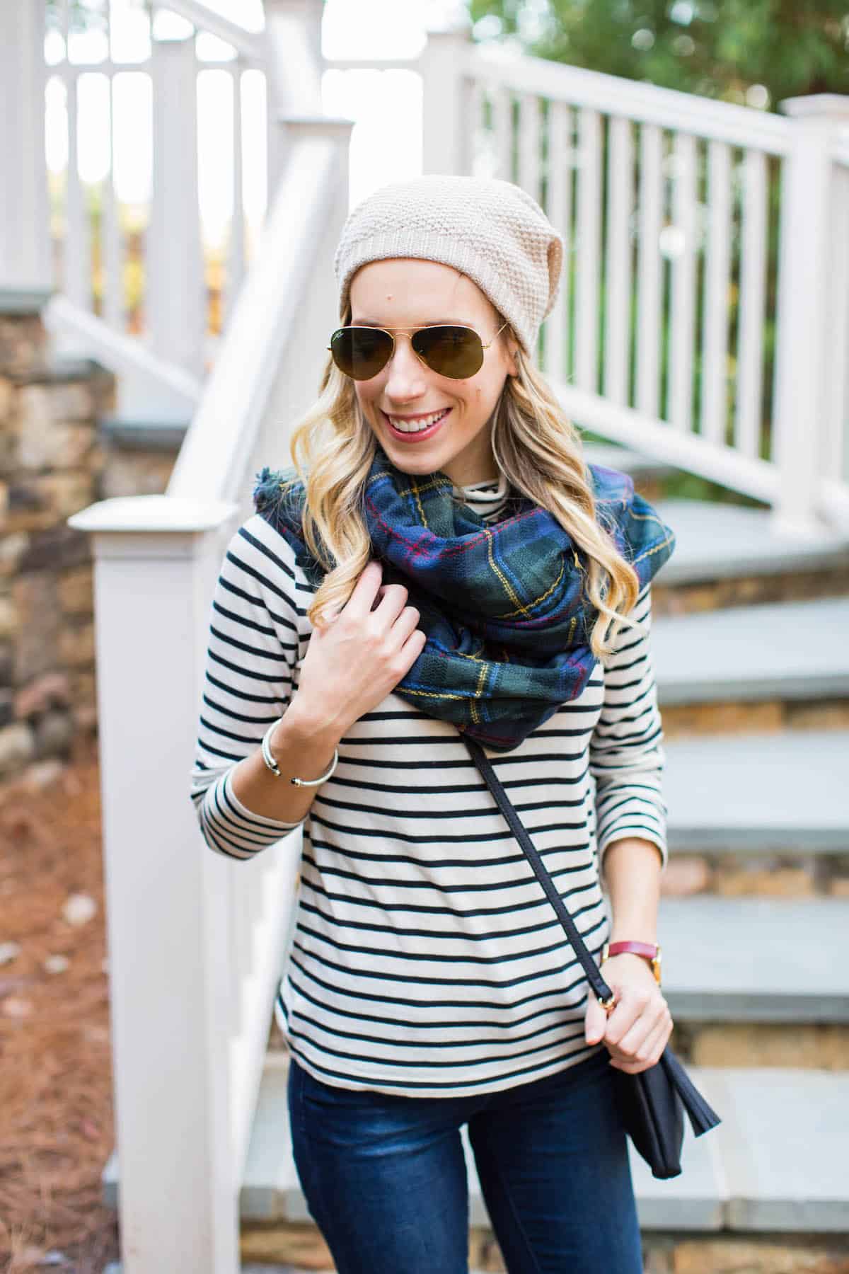 Sole Society Plaid Blanket Scarf