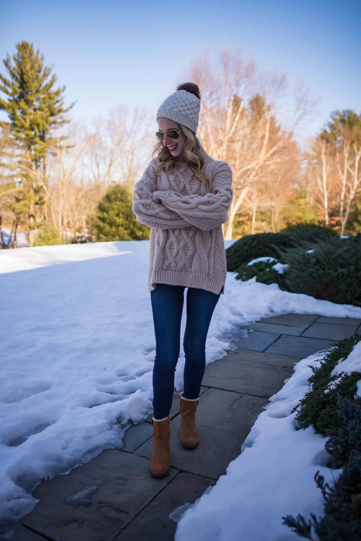 The Best Chunky Cable Knit Sweater (Under $70!) - Katie's Bliss