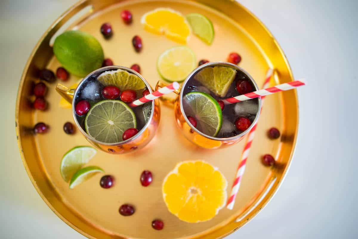 Holiday Cranberry Pomegranate Moscow Mule Recipe