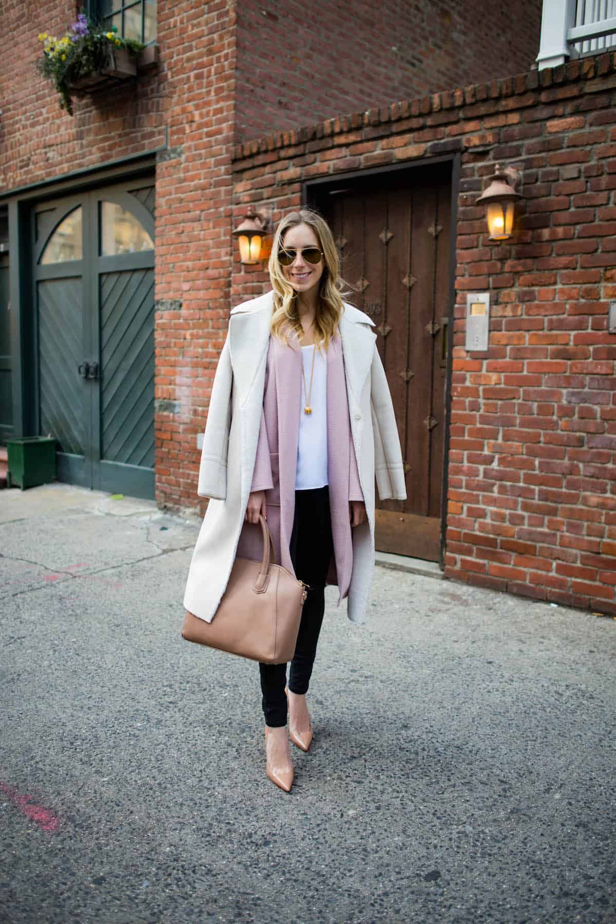 Polished Winter Layers | How To Style A Pink Cardigan Coat