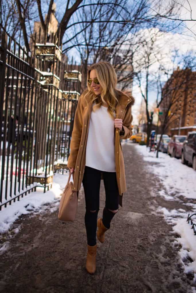 Neutral Winter Outfit + A Designer Bag Dupe - Katie's Bliss