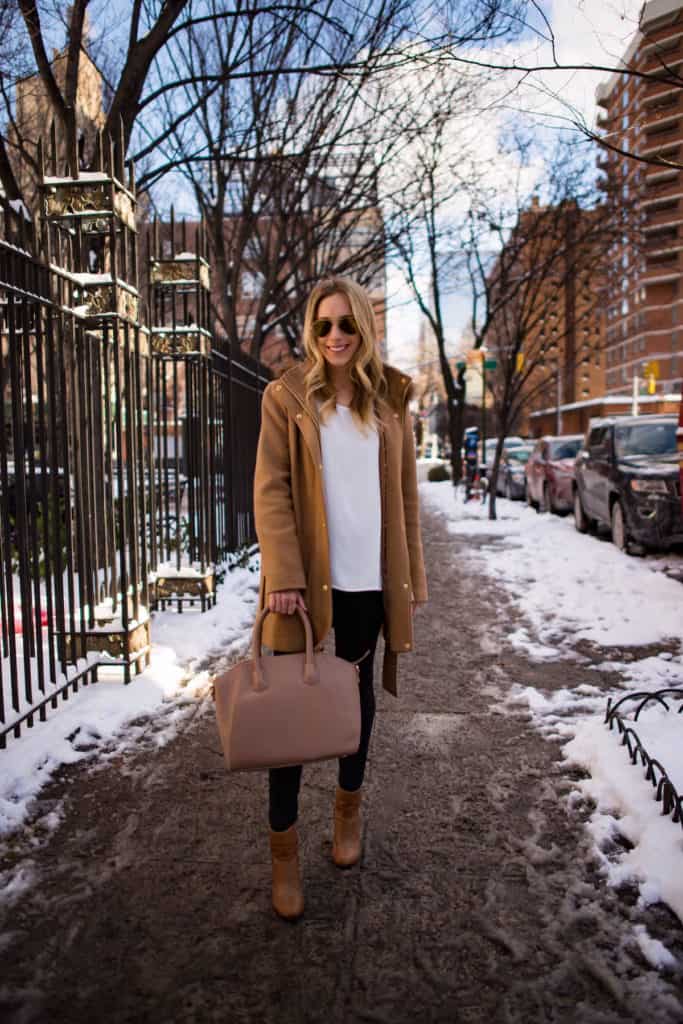 Neutral Winter Outfit + A Designer Bag Dupe | Katie's Bliss