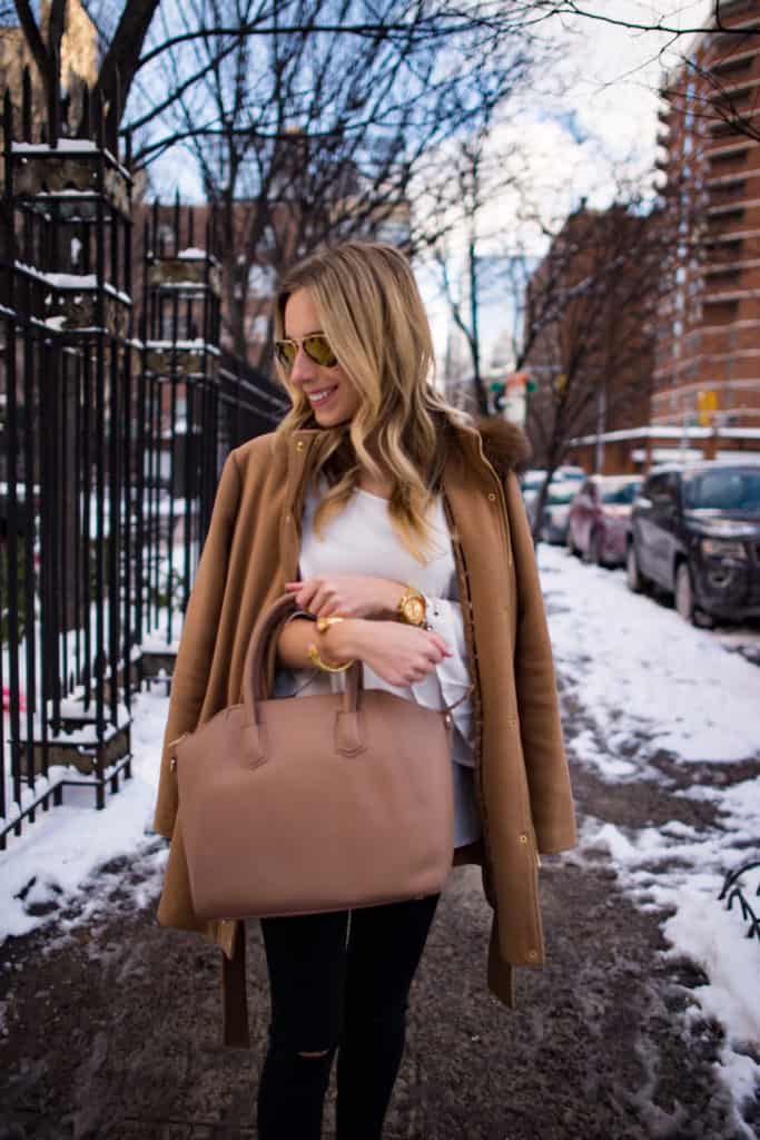 Neutral Winter Outfit + A Designer Bag Dupe - Katie's Bliss