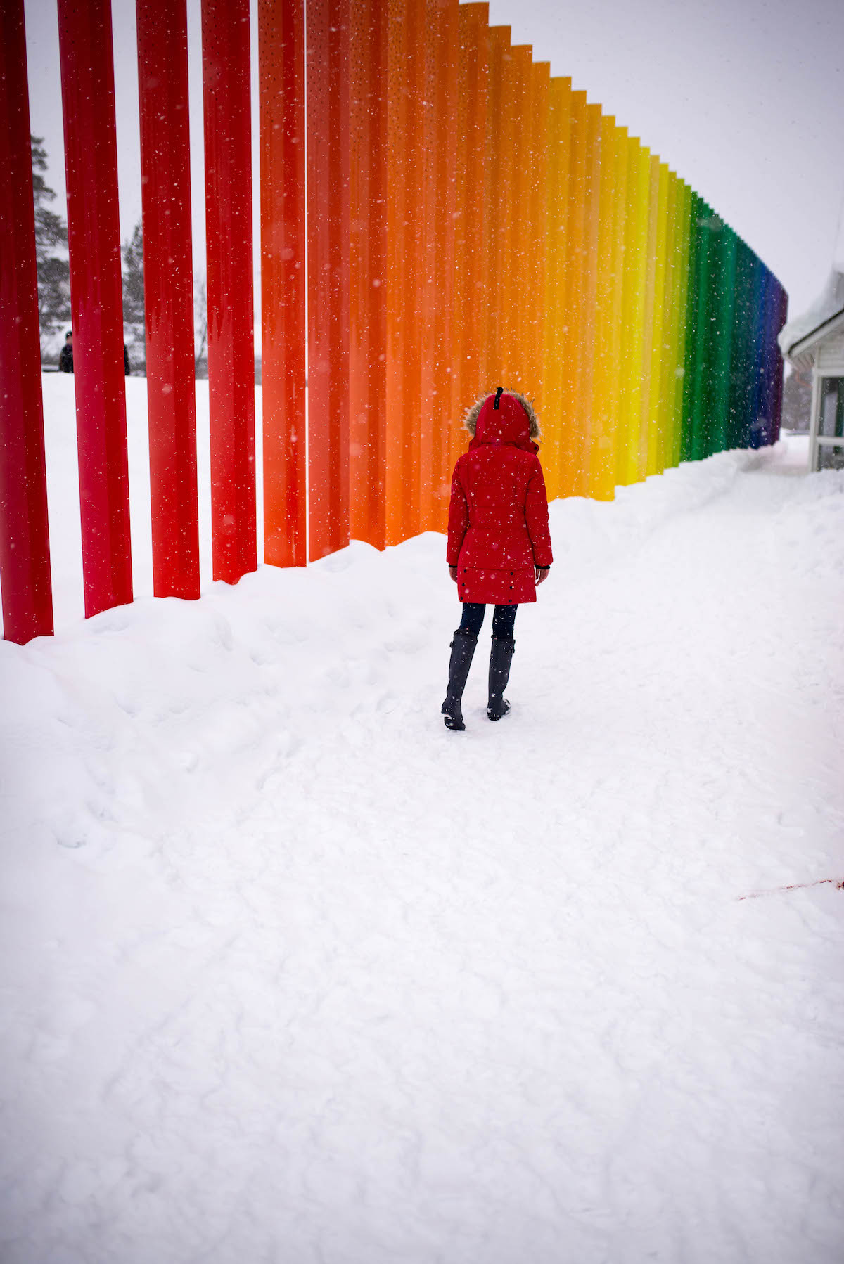 Saariselka Finland Rainbow Fence