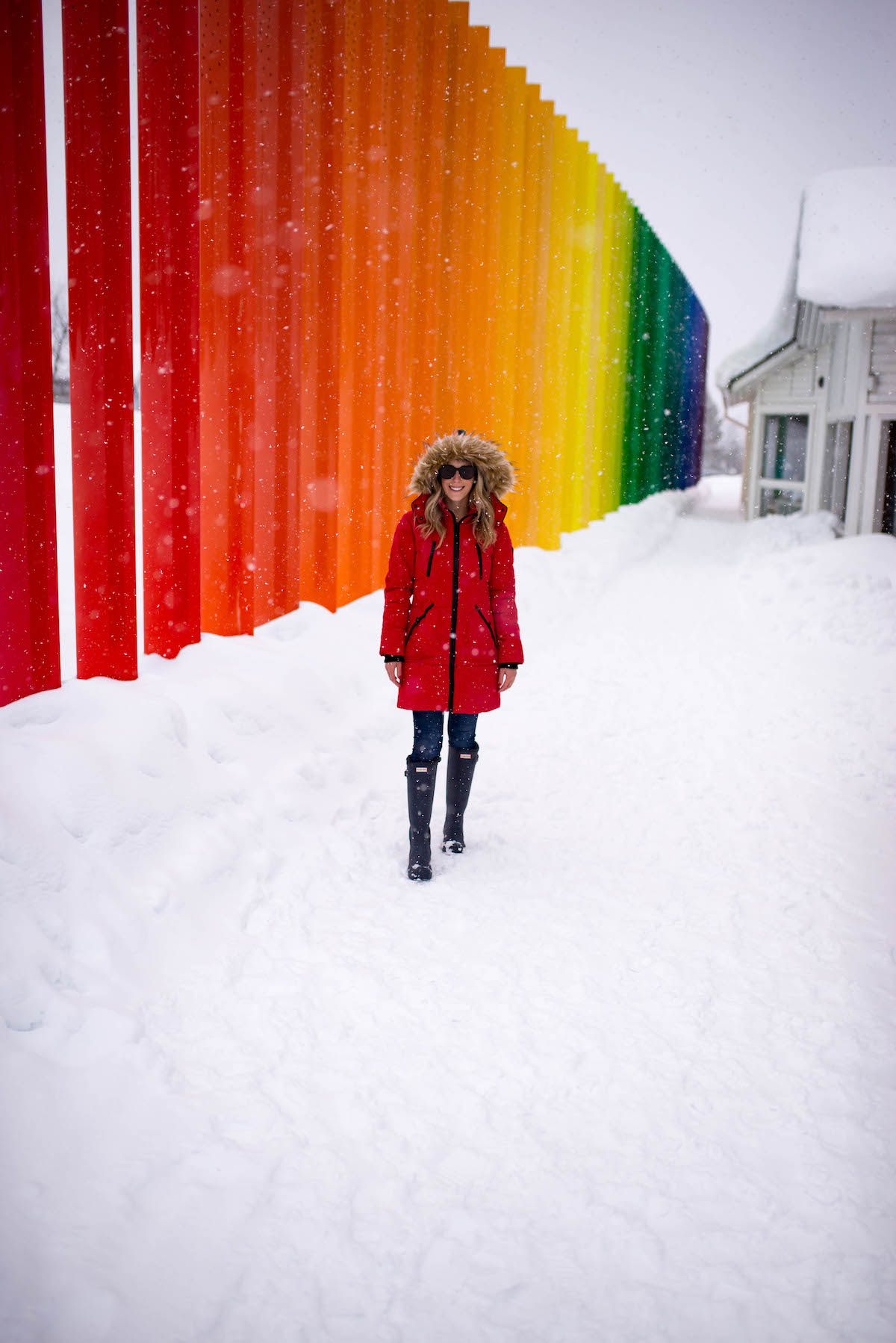 Saariselka Finland Rainbow Fence