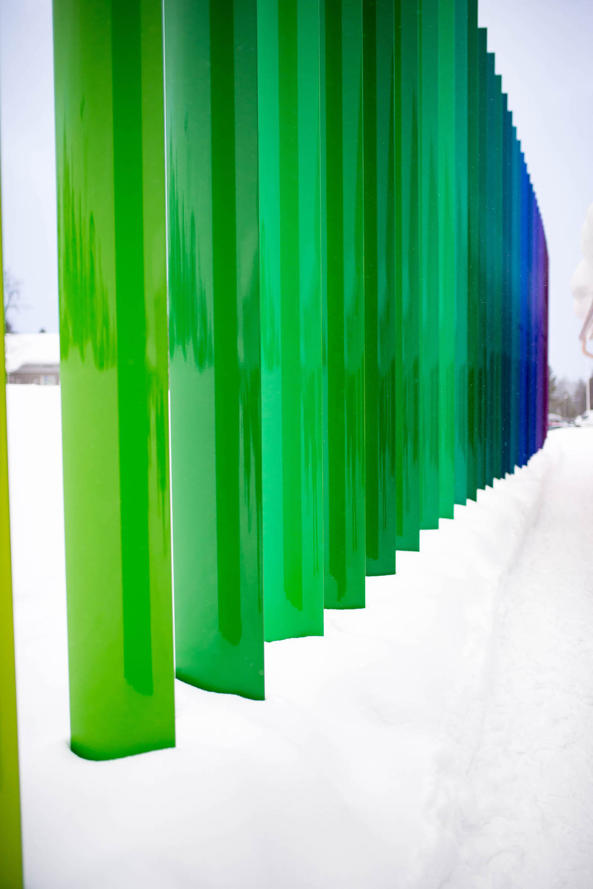 Saariselka Finland Rainbow Fence