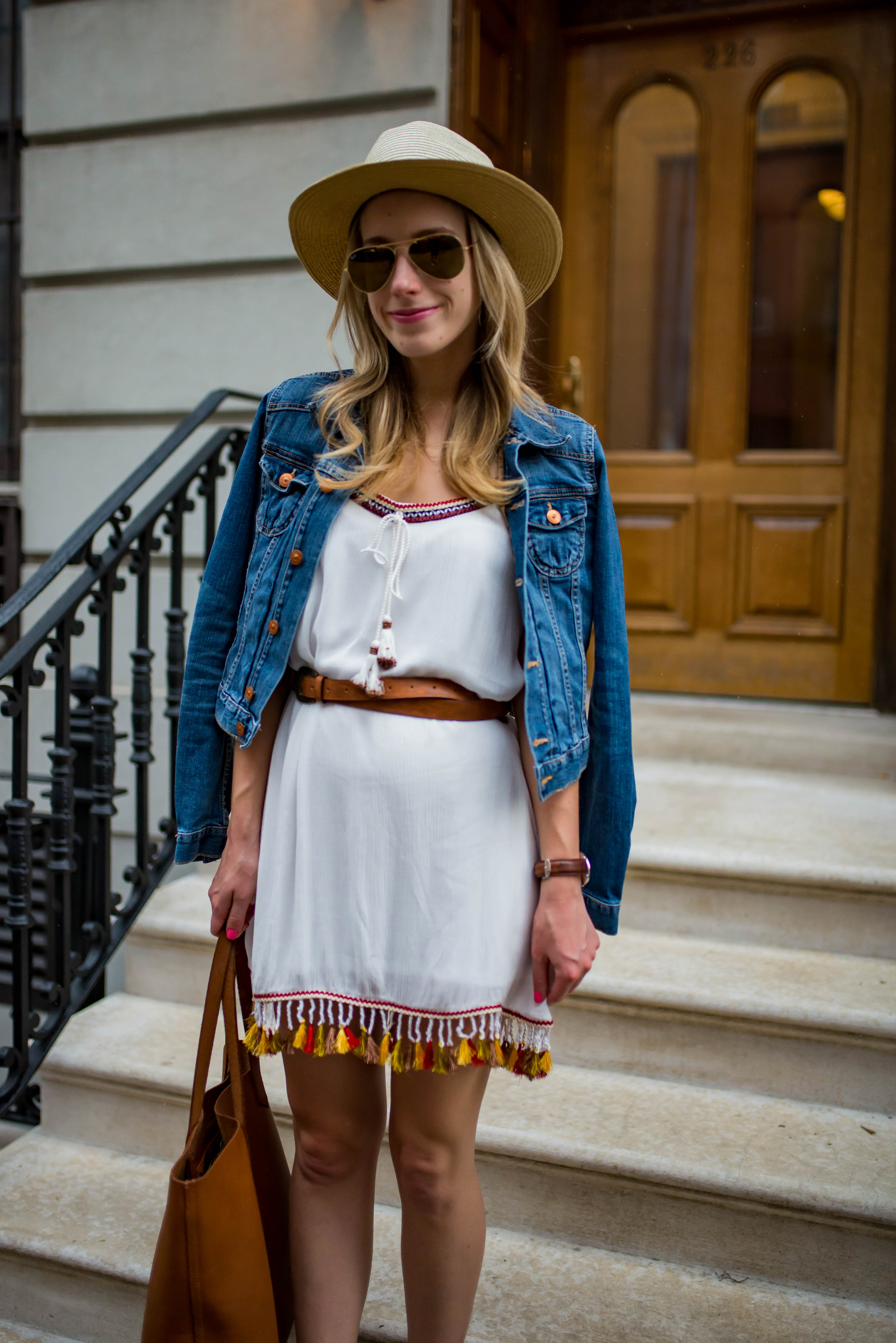 Belted Tassel Dress