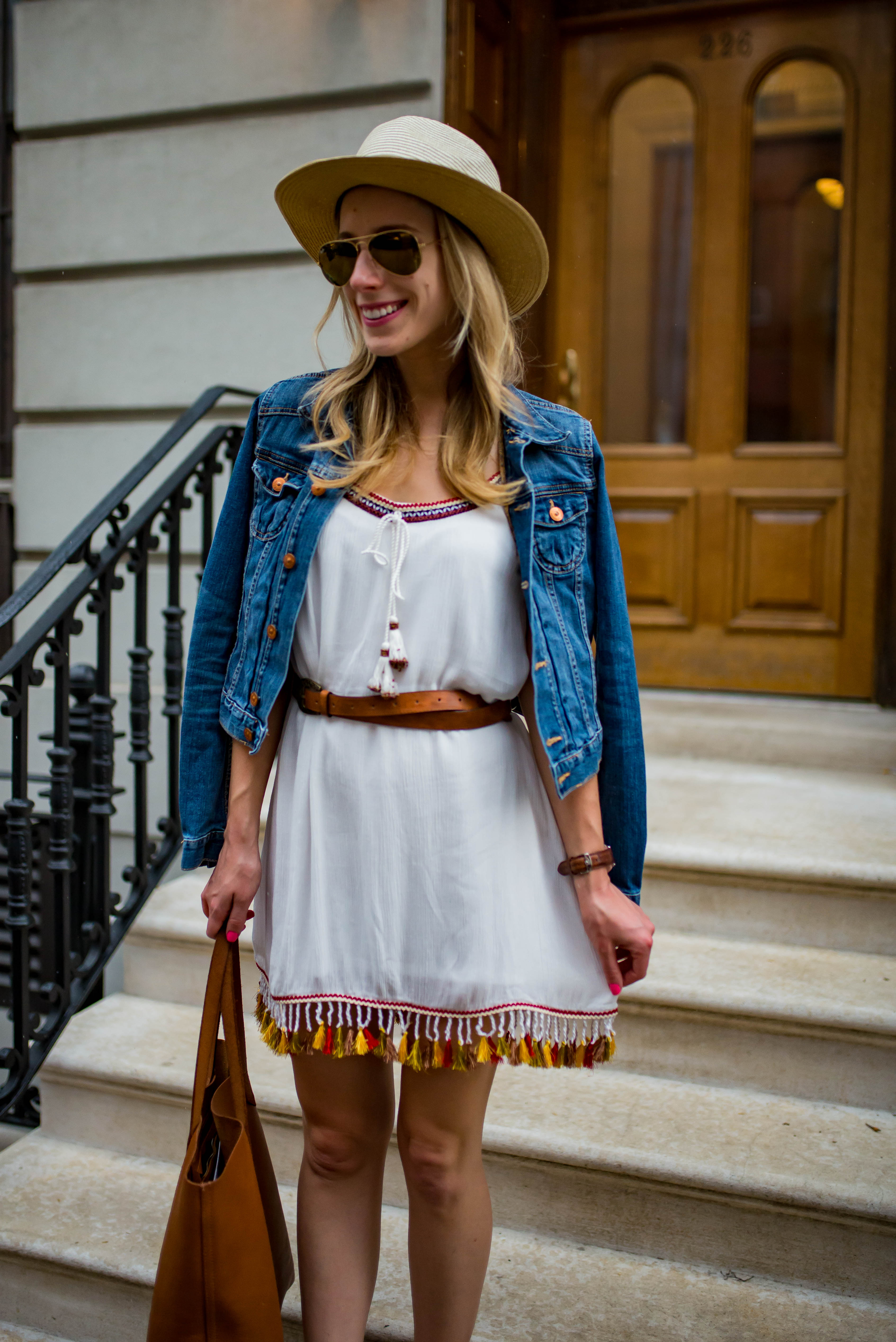 Belted Tassel Dress