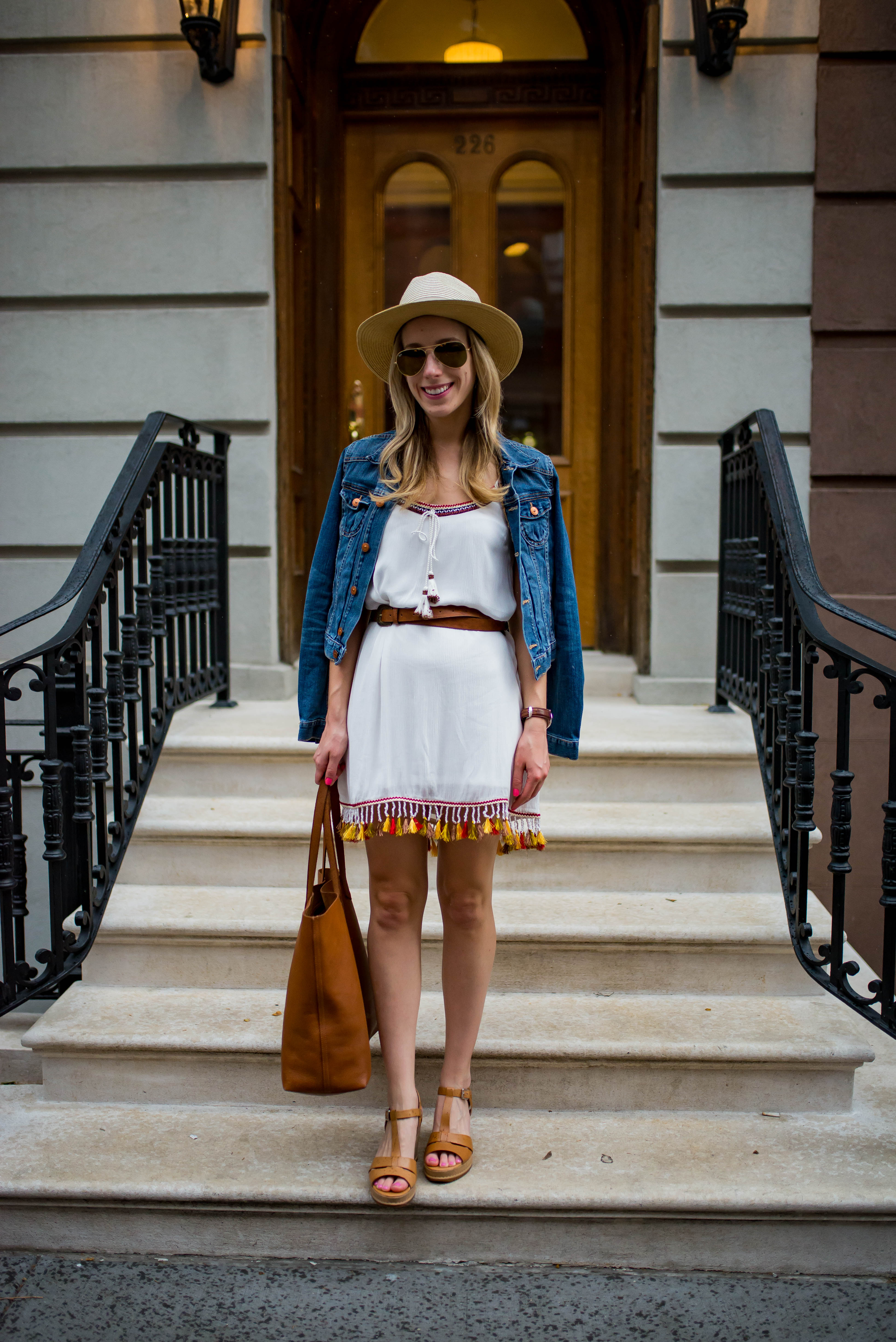 Belted Tassel Dress