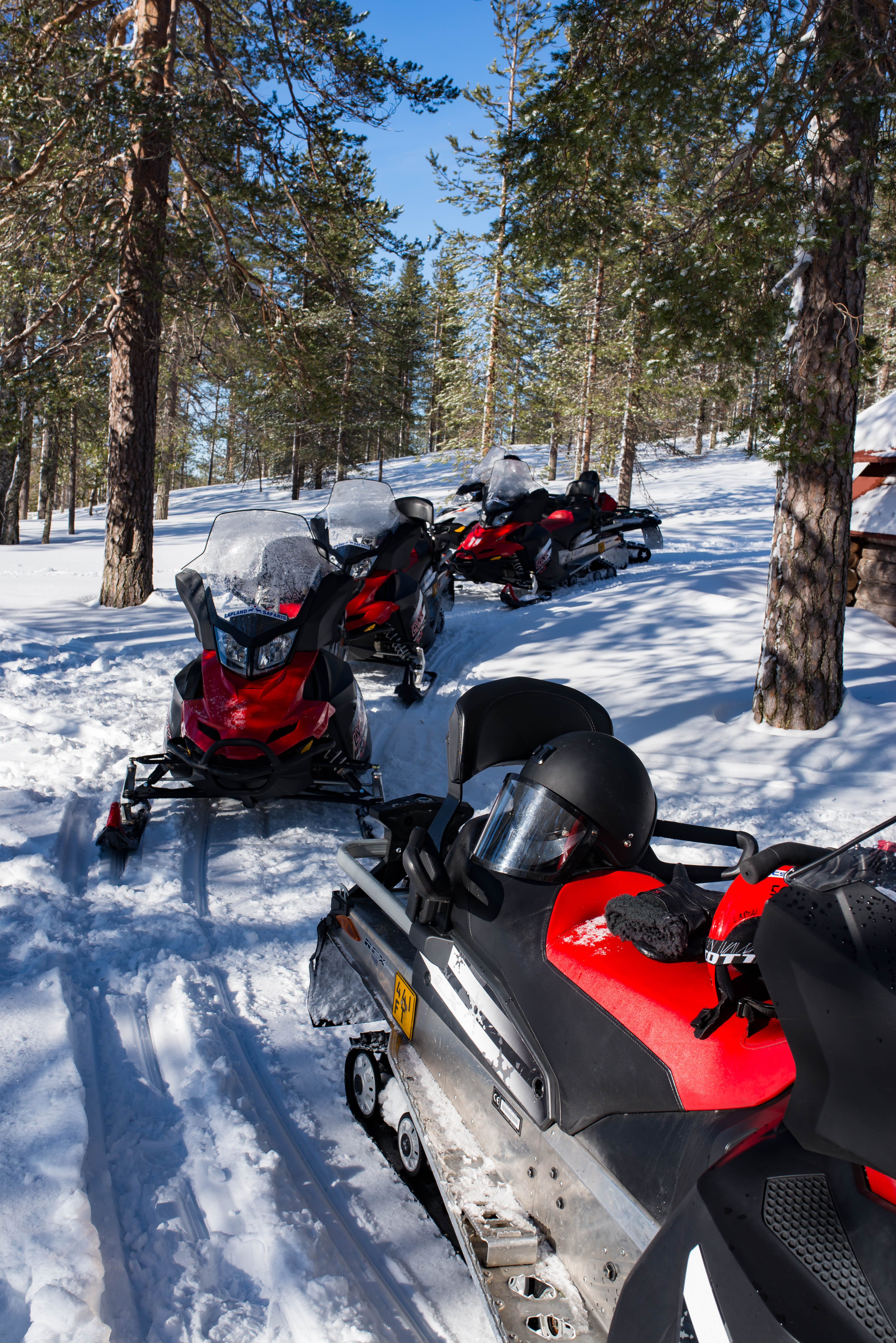 Snowmobiling in Rovaniemi Finland