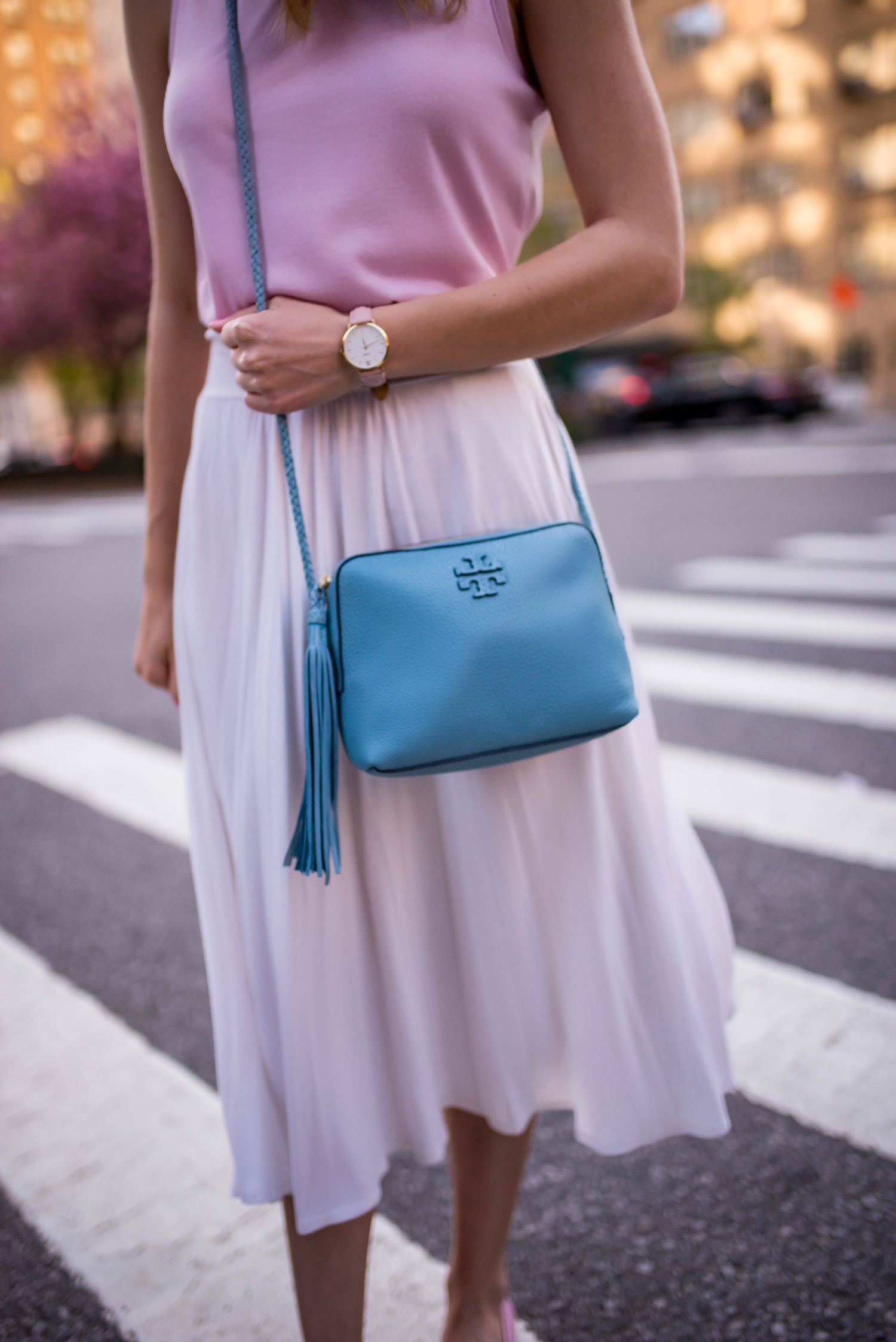 Tory Burch Leather Camera Bag in Blue