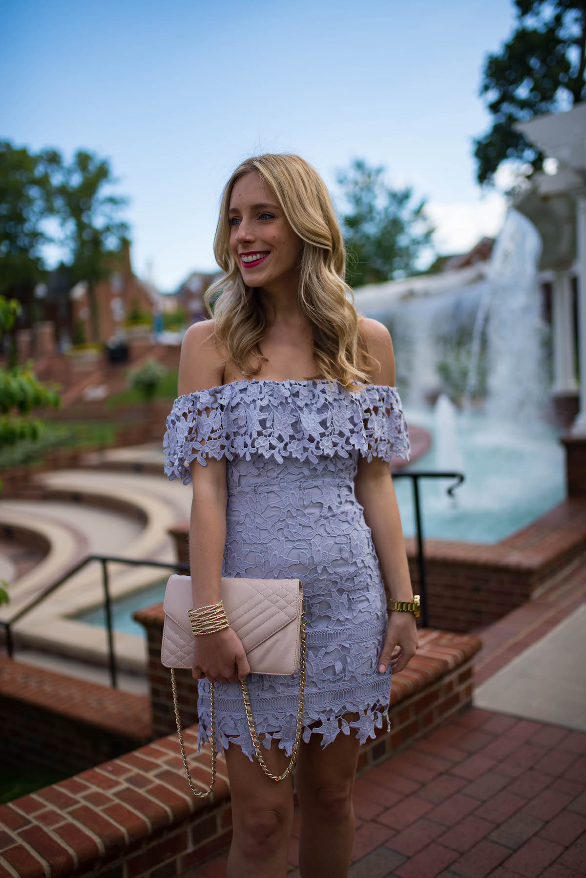 ASTR Lace Off The Shoulder Dress