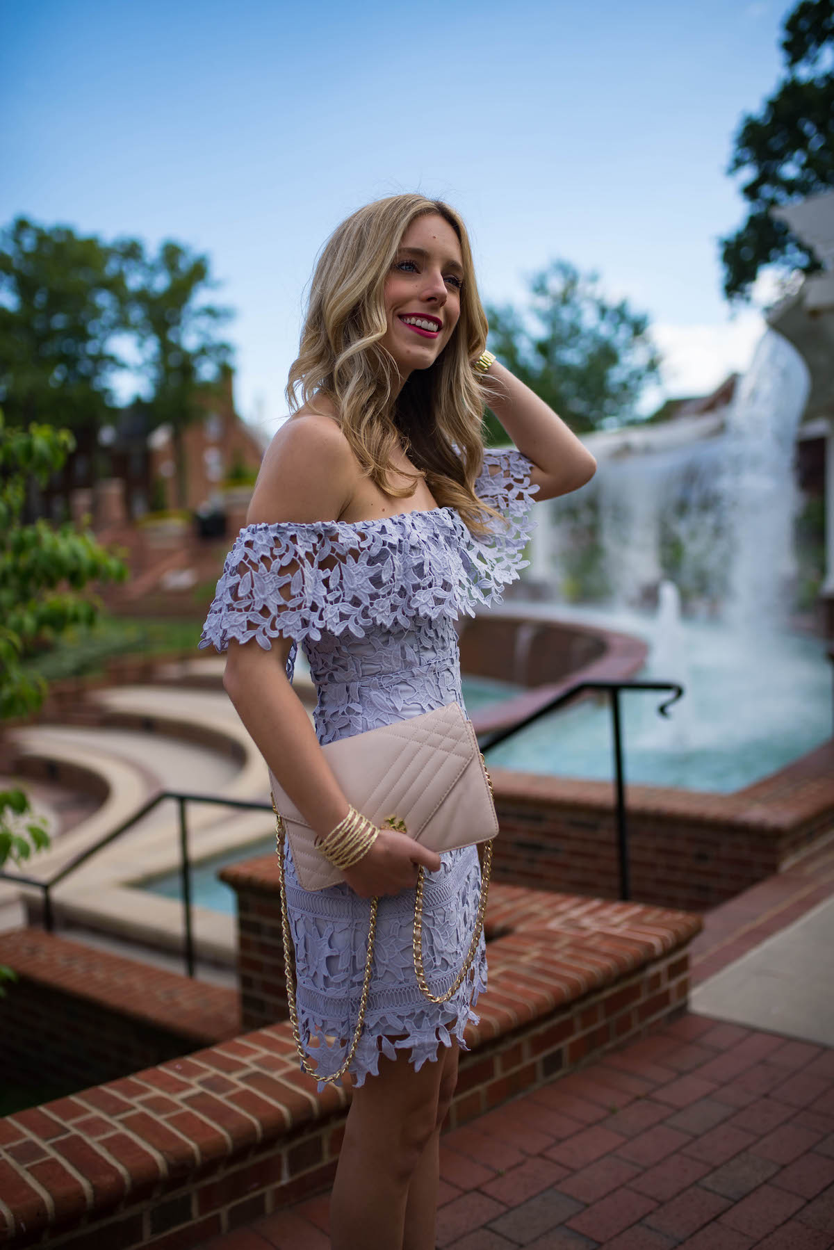 ASTR Lace Off The Shoulder Dress