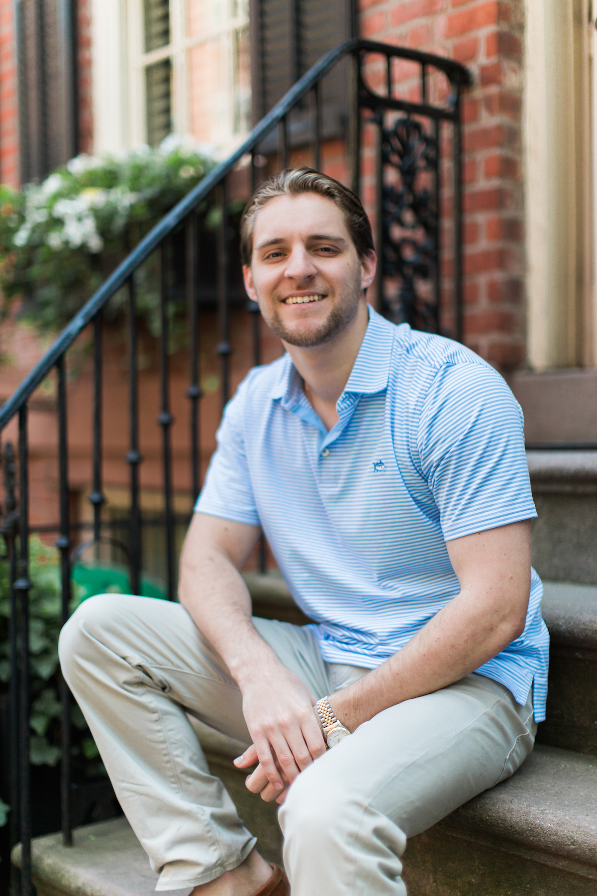 Southern Tide Stripe Jersey Polo