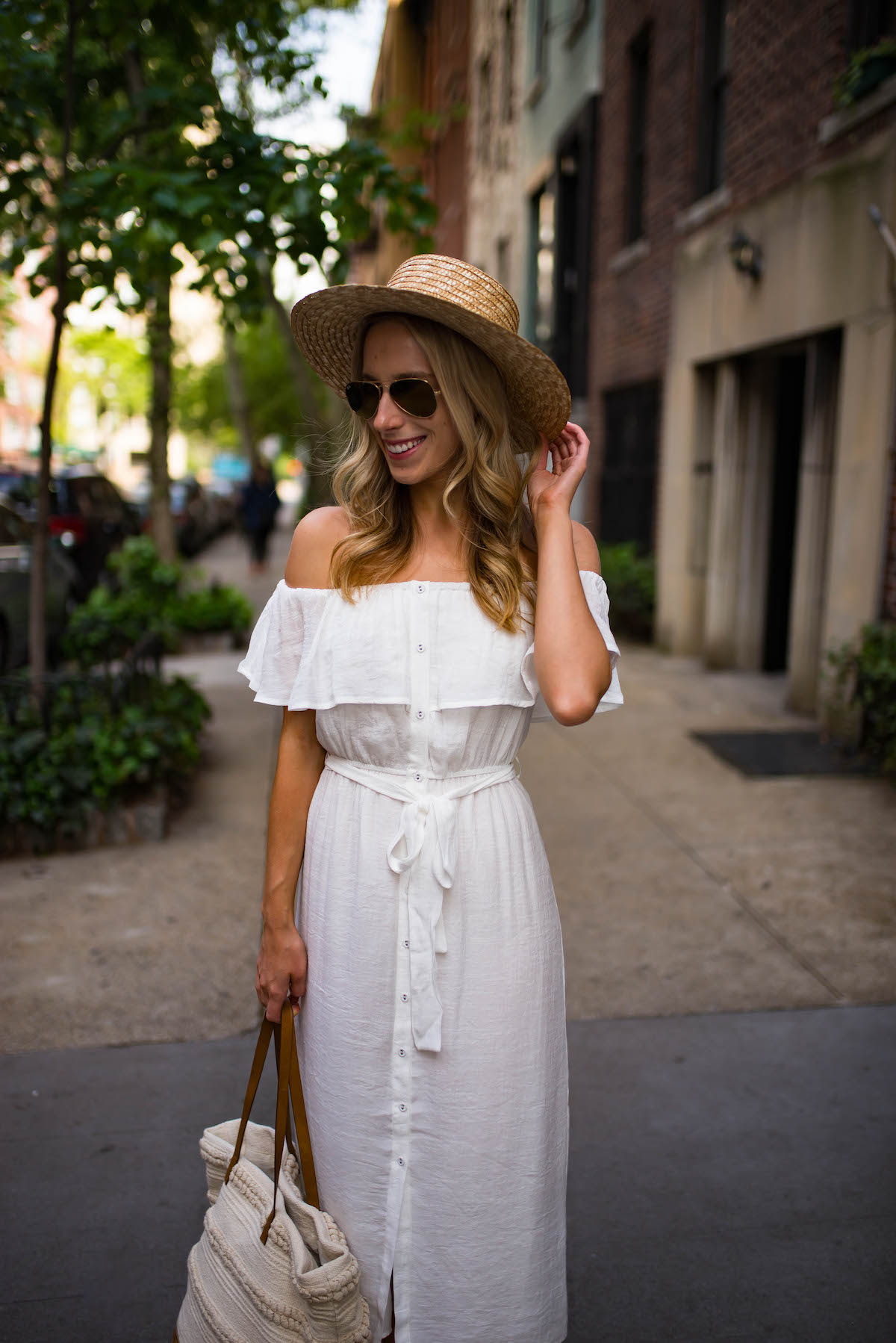 White Off The Shoulder Dress