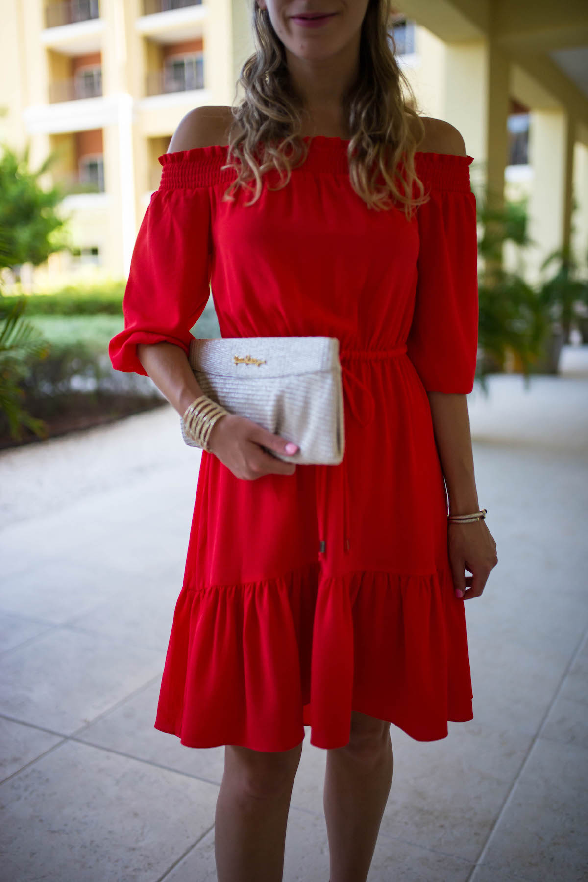 Red Off The Shoulder Dress