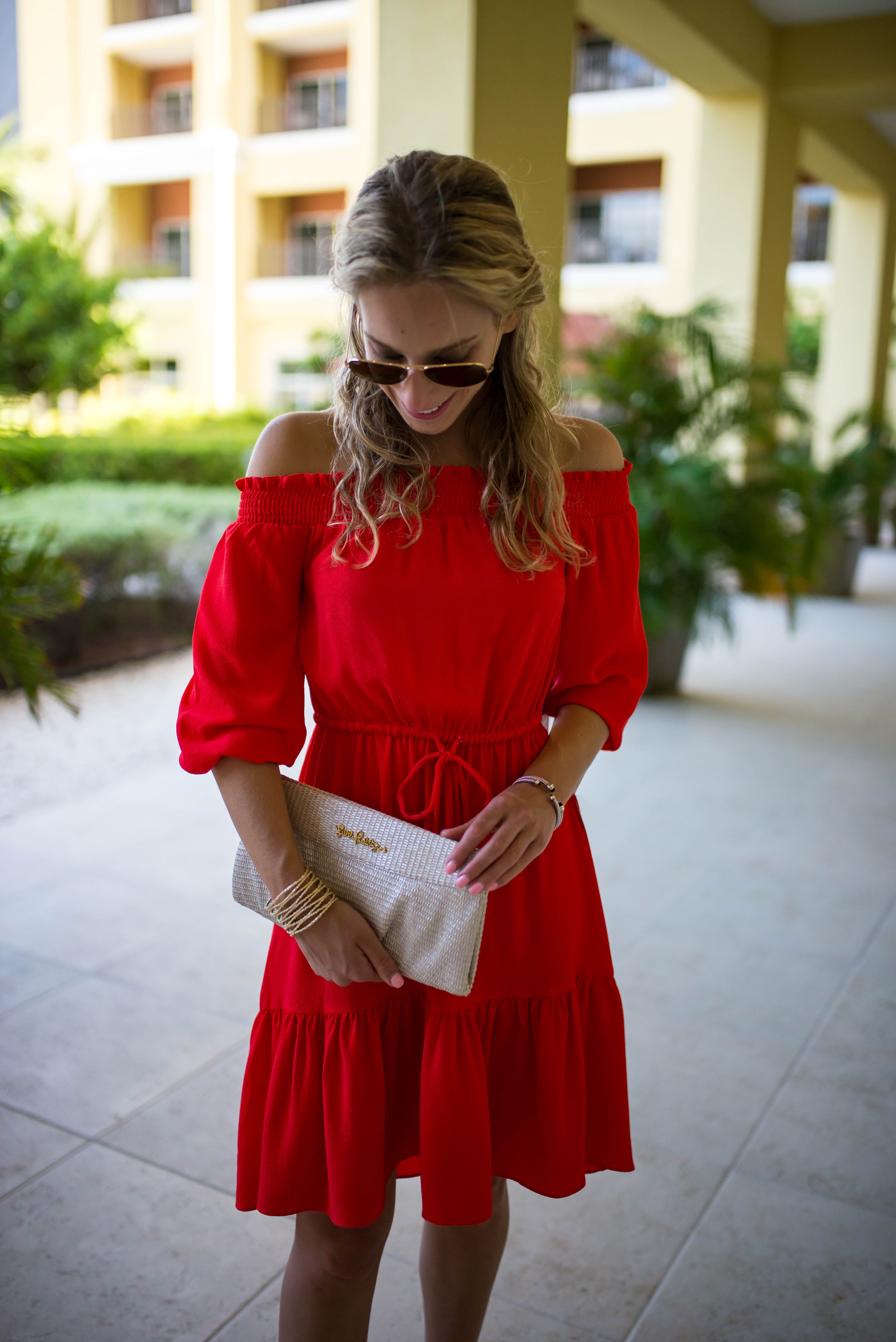 Red Off The Shoulder Dress