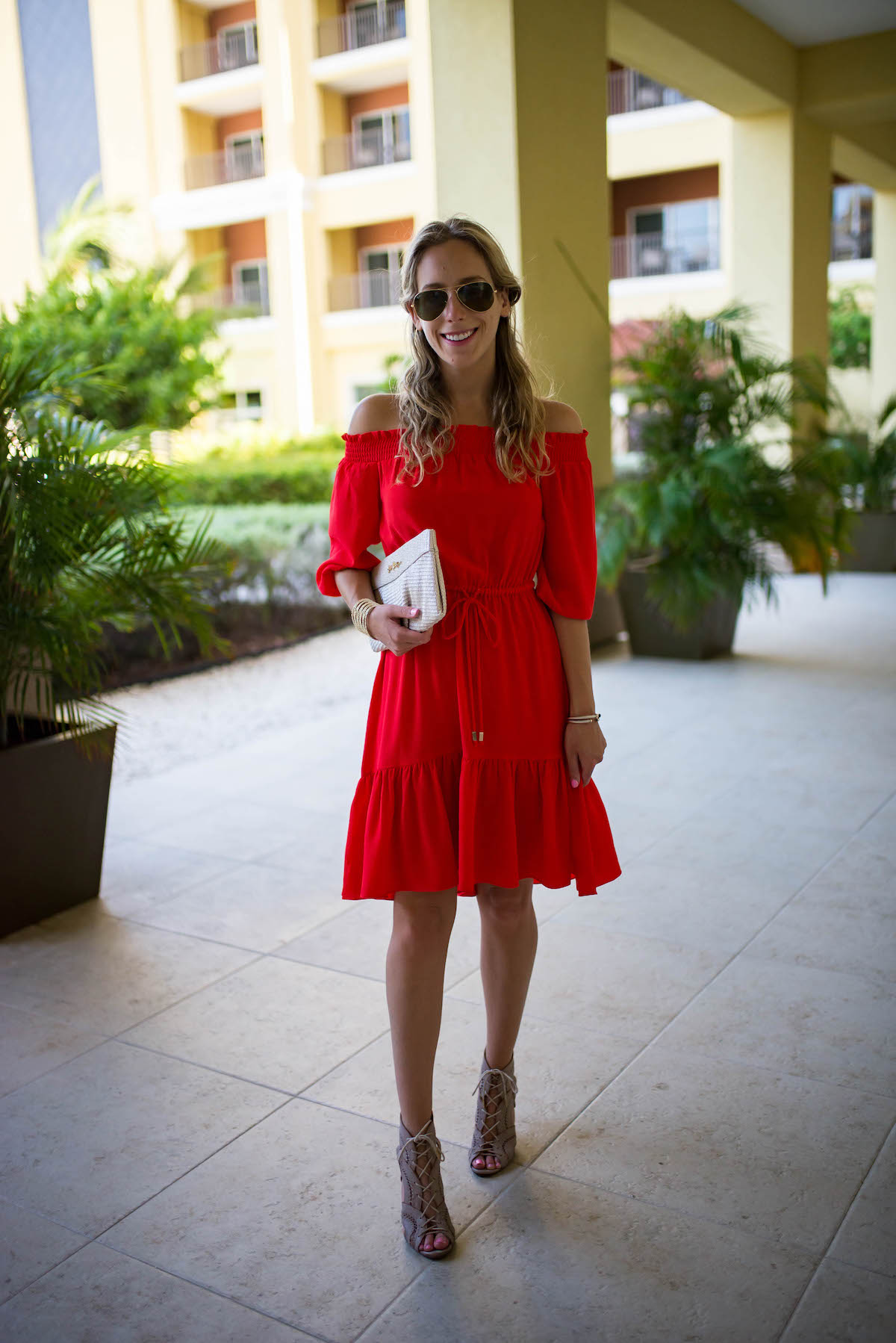 Red Off The Shoulder Dress