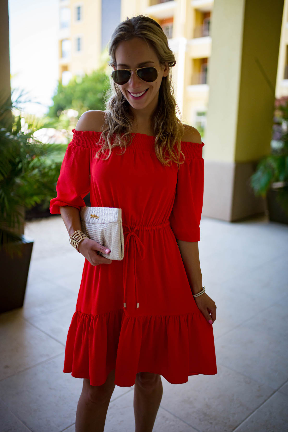 Red Off The Shoulder Dress