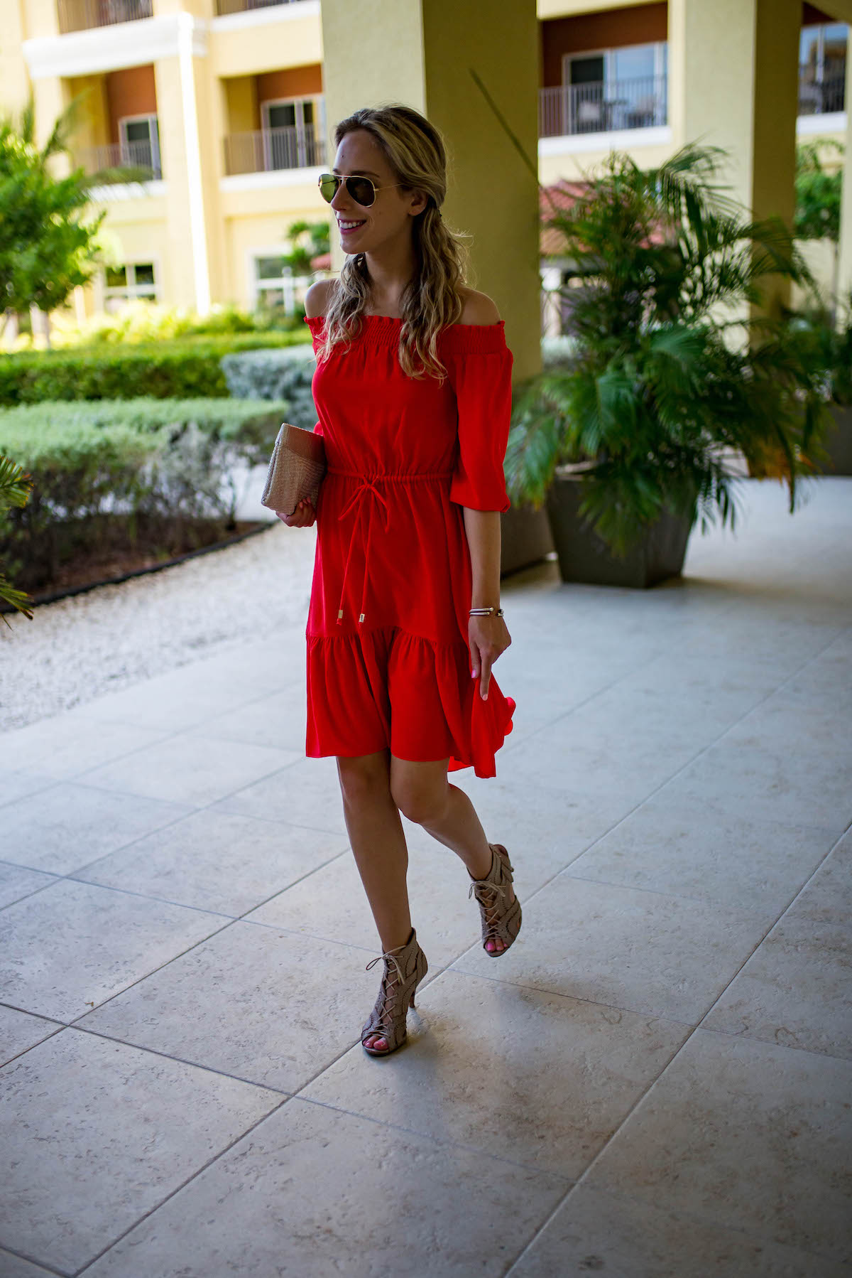 Red Off The Shoulder Dress