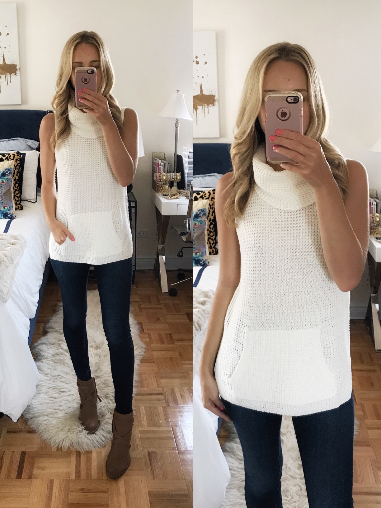 Vince Camuto Waffle Stitch Vest