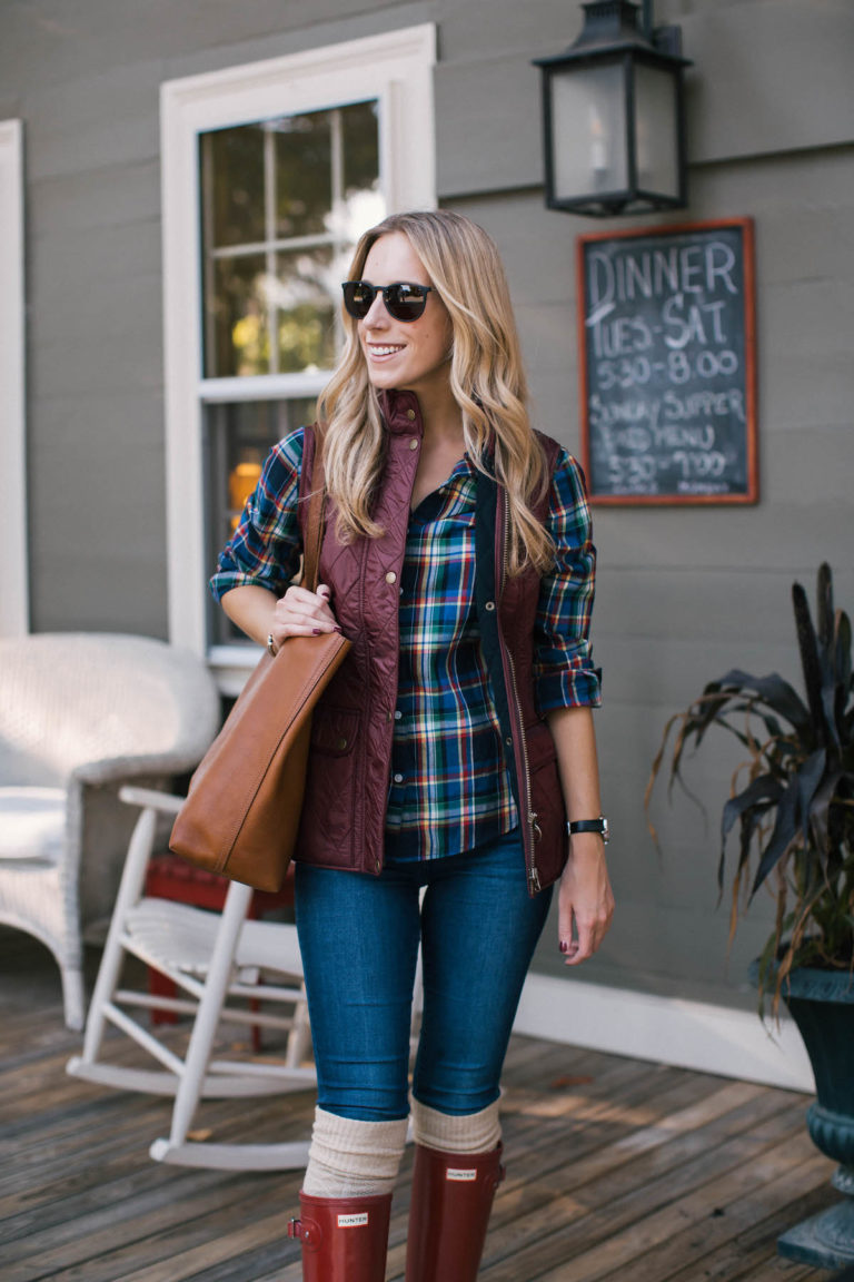 Barbour Quilted Vest & Hunter Boots Katie's Bliss