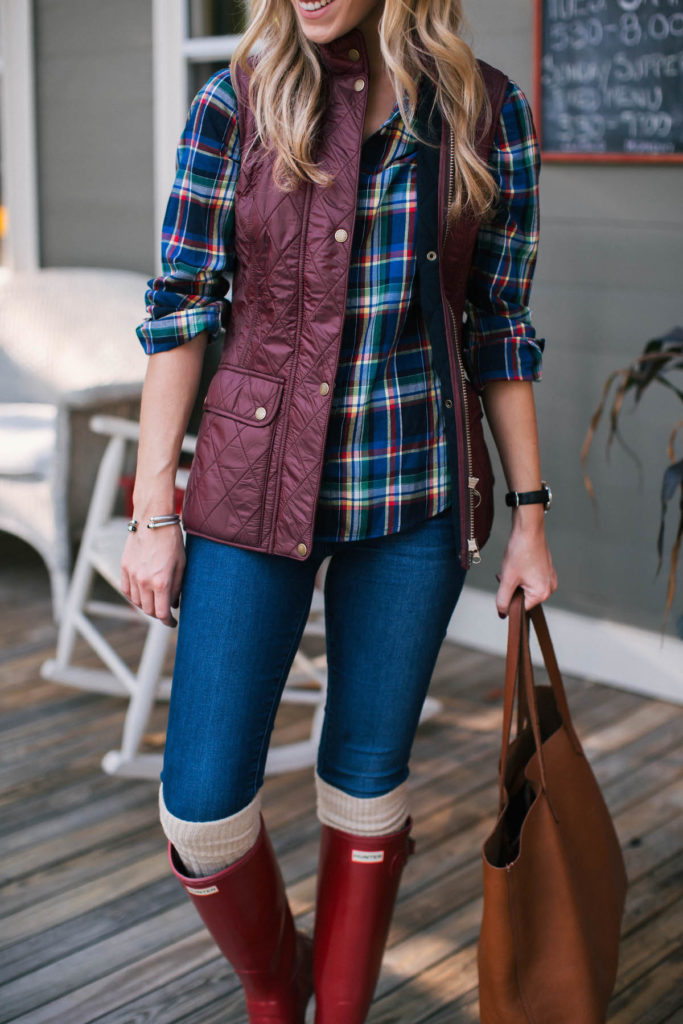 Barbour Quilted Vest & Hunter Boots Katie's Bliss